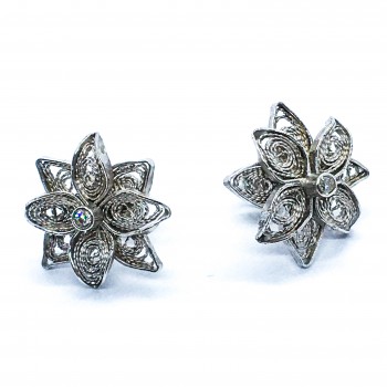 Cercei flower power cu...