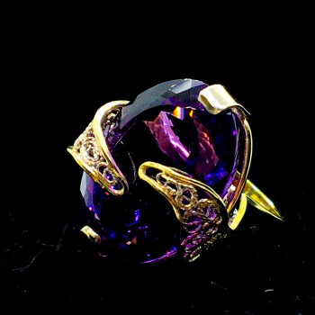 Inel filigran cu aur 14 k...